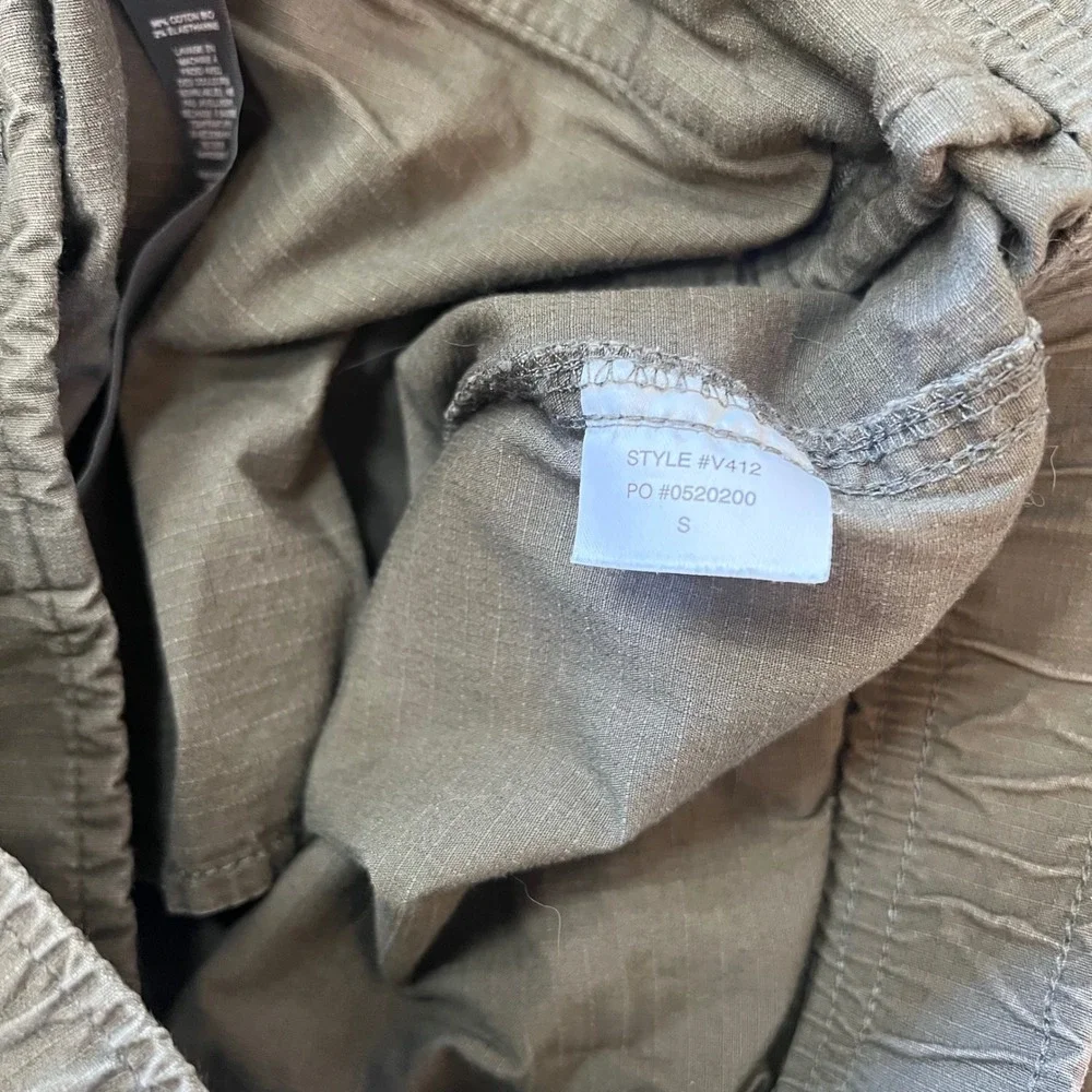 Vuori Rip Stop Organic Cotton Olive Green Hiking Pants Women's Size Small - Picture 9 of 9